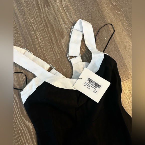 NWT DISSH Carter Black Linen Midi Dress - Picture 5 of 5